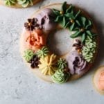 Springy shortbread cookies with buttercream flowers
