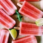 watermelon popsicles with mint and lime