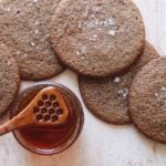 buckwheat and honey cookies with sea salt