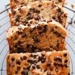 depression-era peanut butter bread sliced on a cooling rack