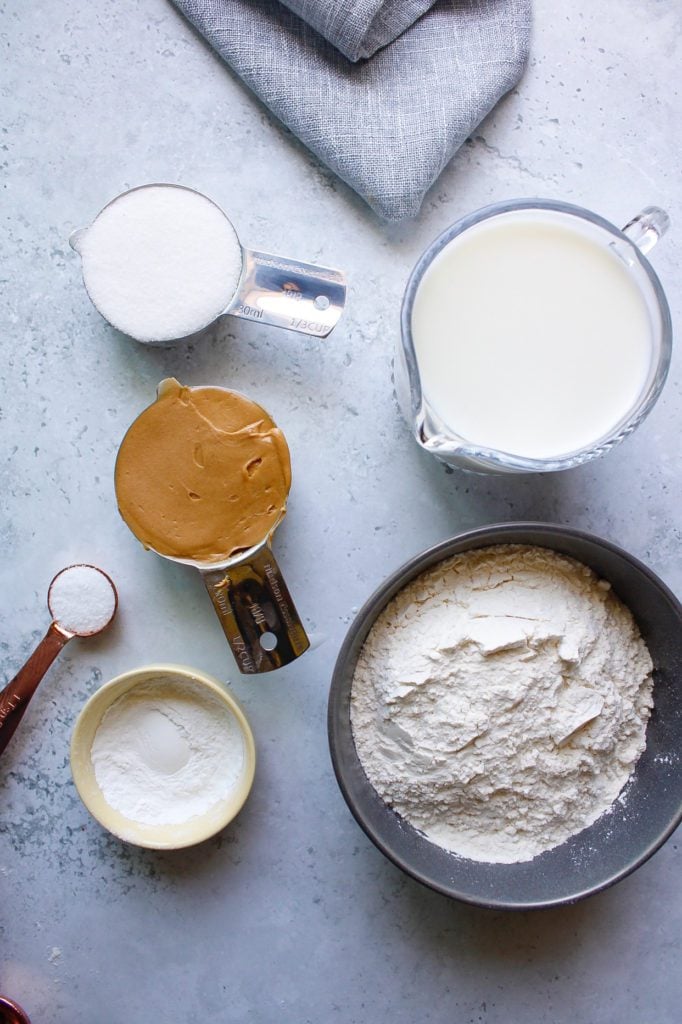 ingredients for depression-era peanut butter bread