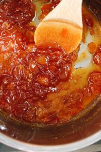 kumquat jam that has been cooking for 30-40 minutes