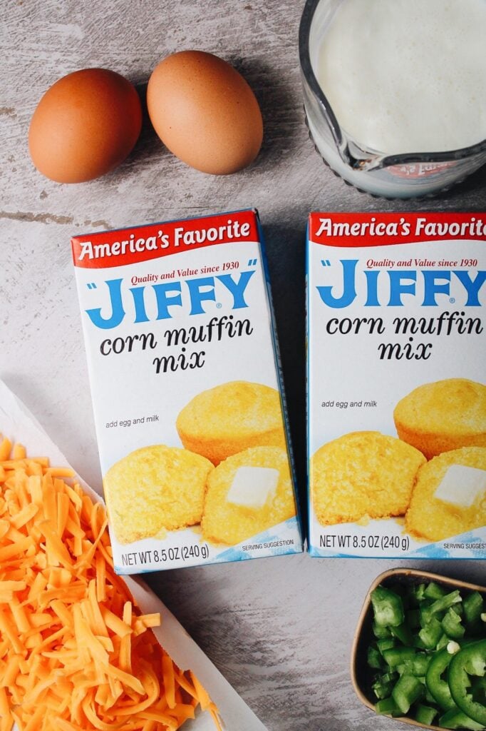 ingredients for jiffy jalapeno cornbread