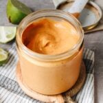 chipotle southwest sauce in a glass jar