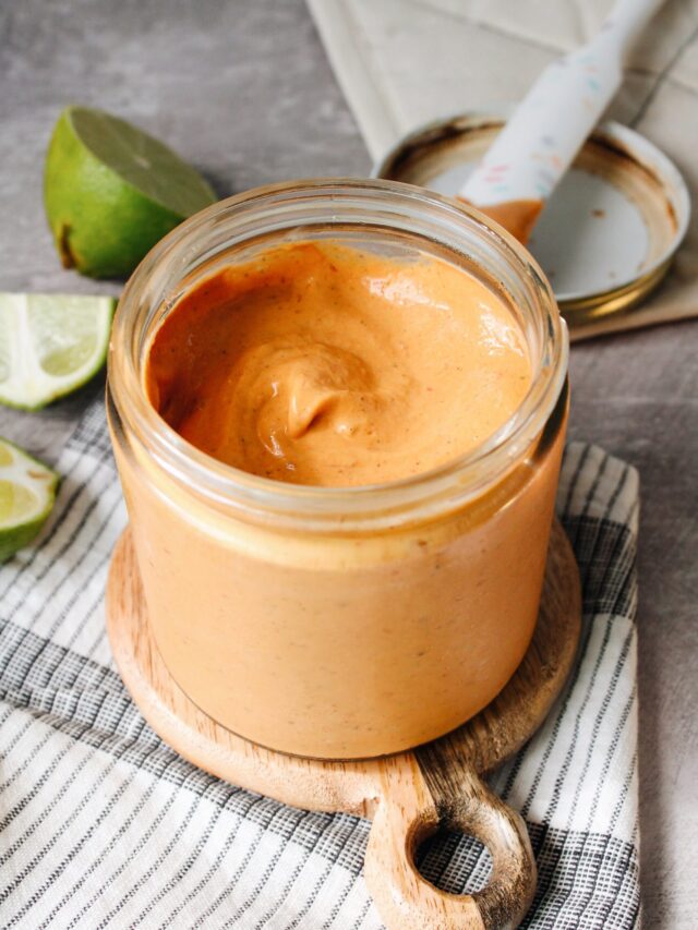 chipotle southwest sauce in a glass jar