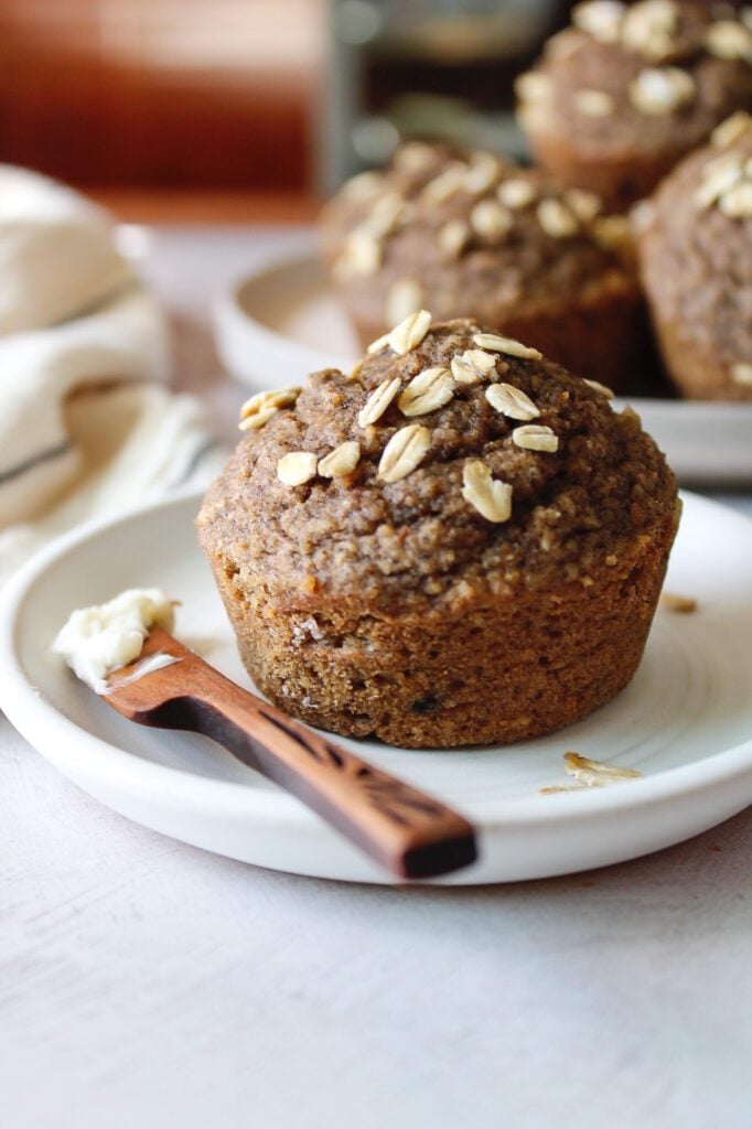 buckwheat muffins on a white plate