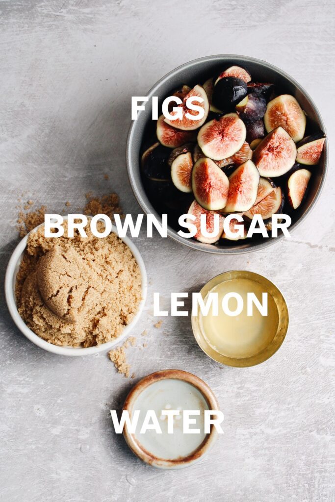 ingredients for fig jam