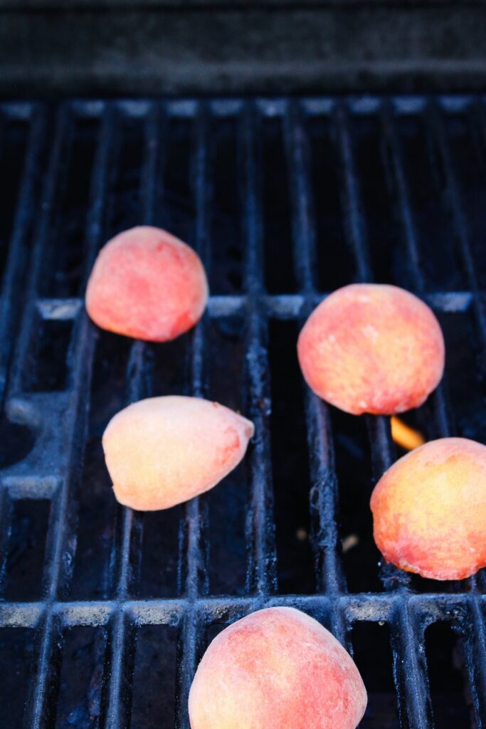 peaches on a grill