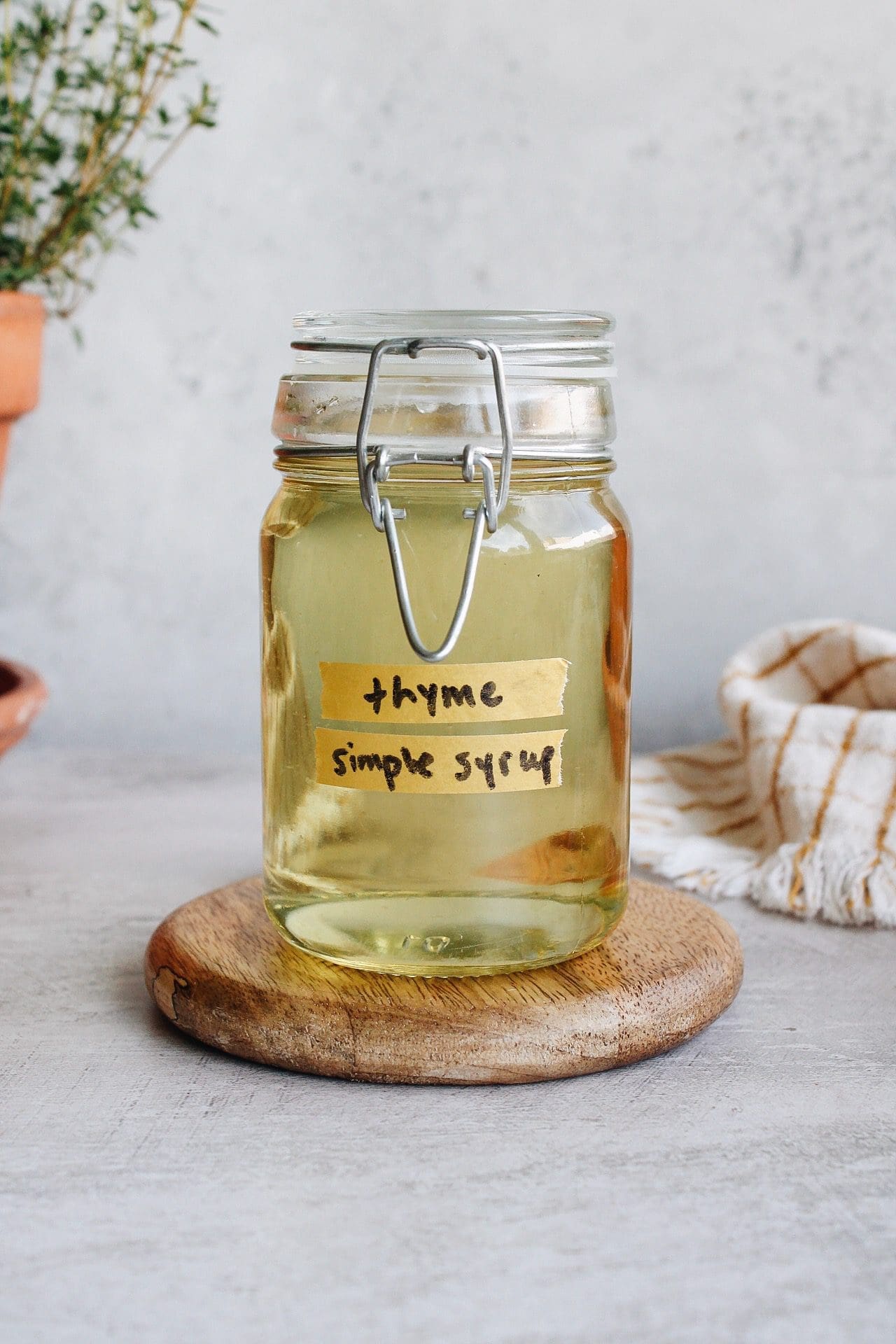Thyme Simple Syrup The Fig Jar