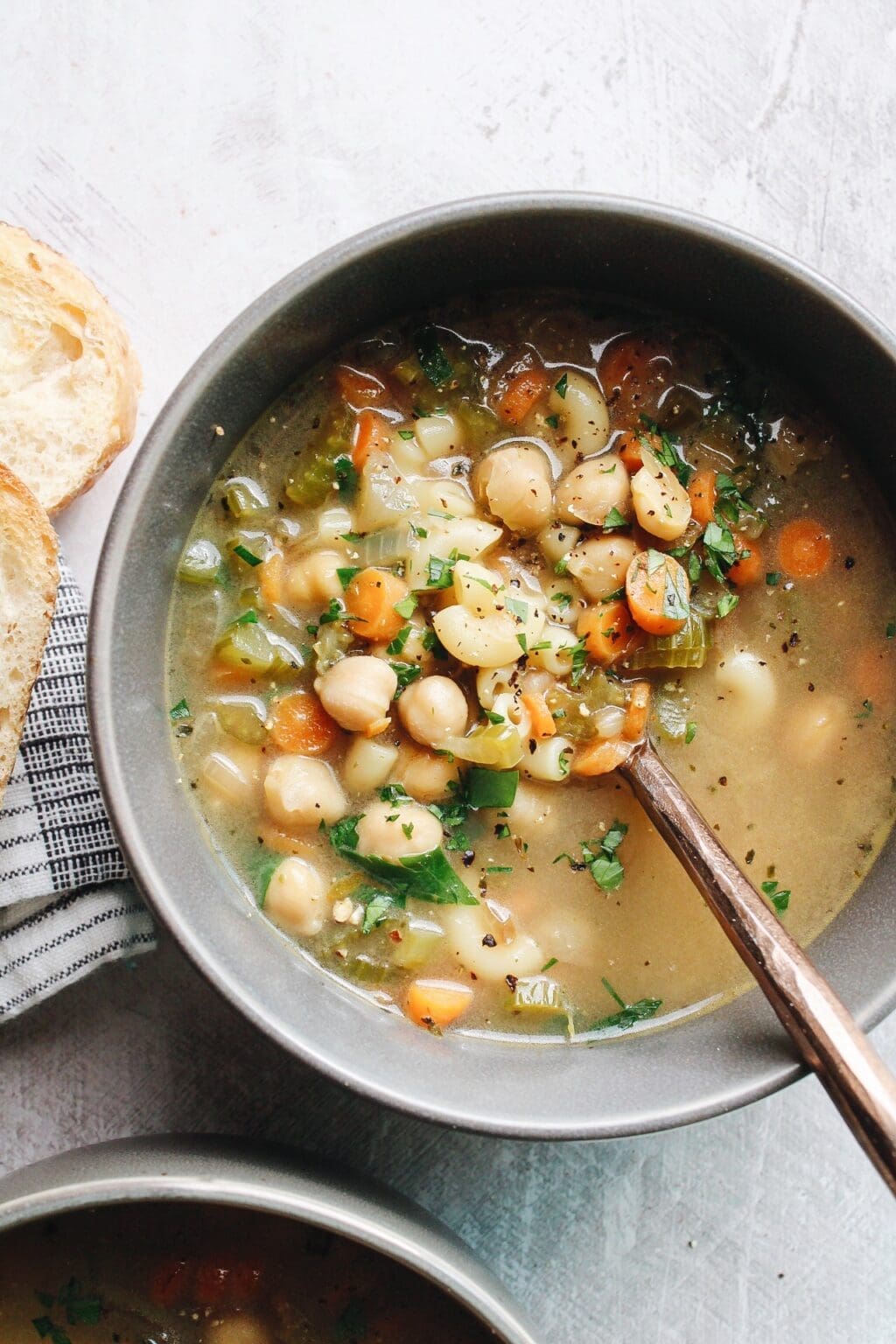 Healthy Vegetable Chickpea Soup Recipe (Easy + Vegan) - The Fig Jar