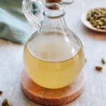 cardamom syrup in a glass jar