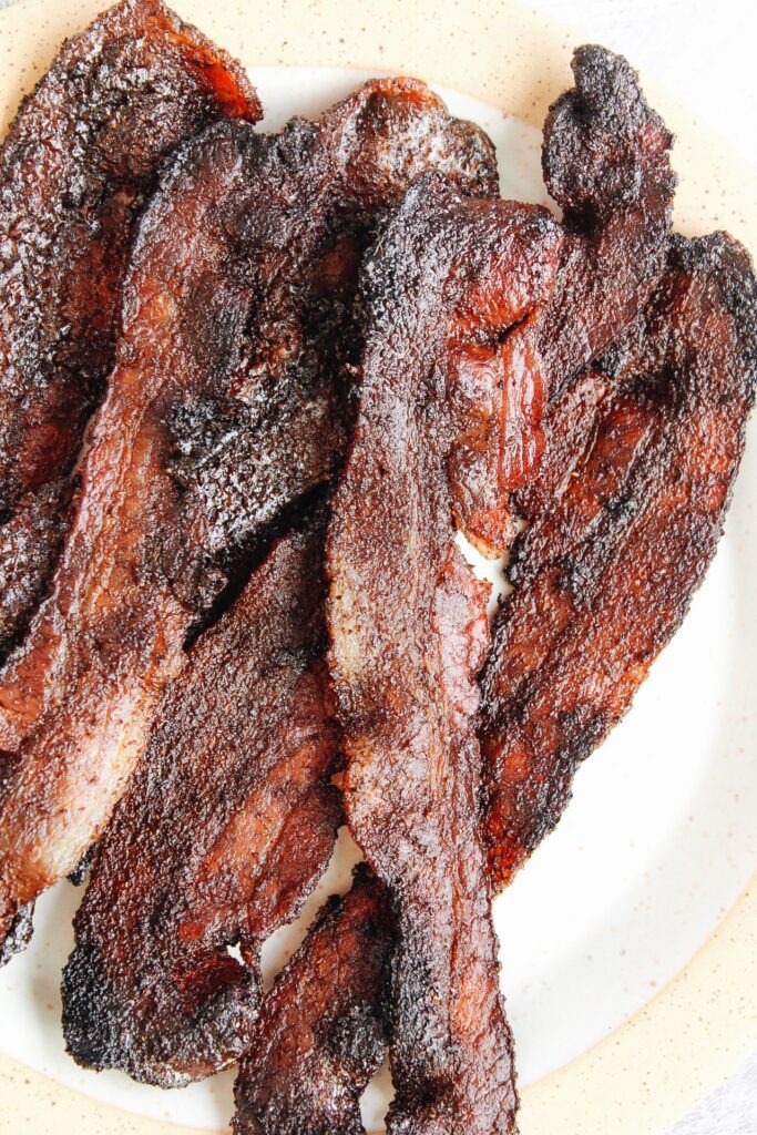 chipotle bacon on a plate