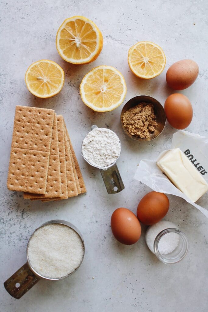 lemon squares with graham cracker crust ingredients