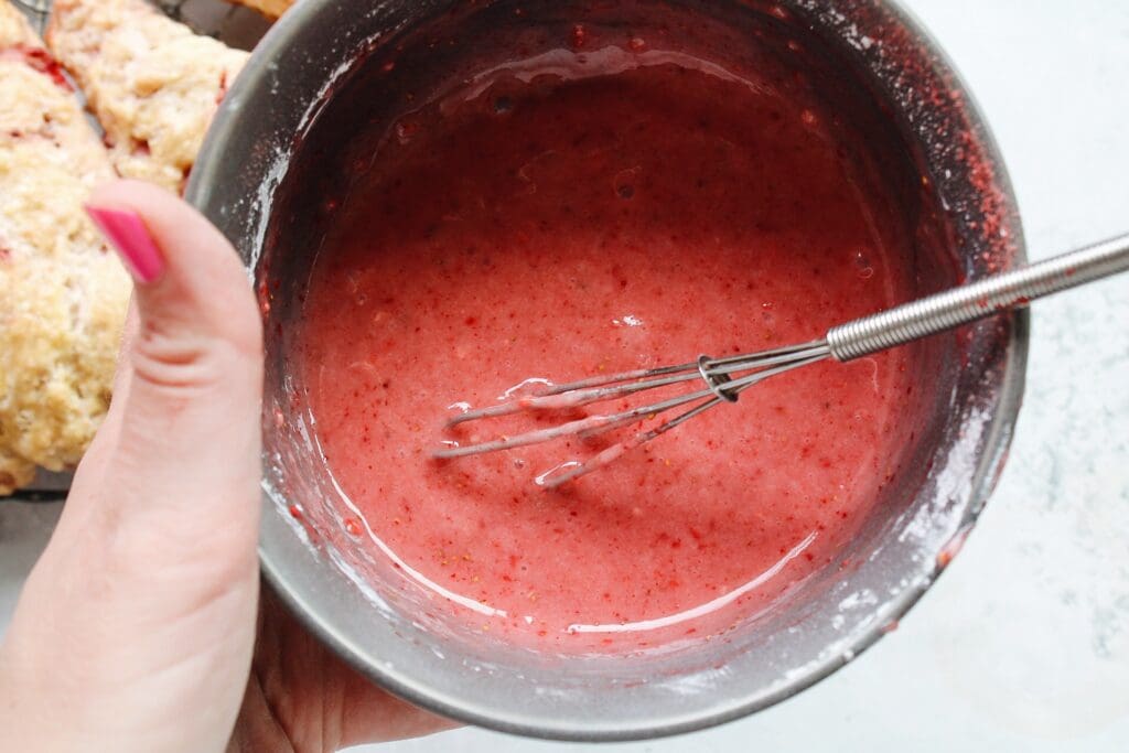 strawberry icing for scones