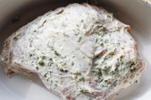 half turkey breast smothered in herb butter